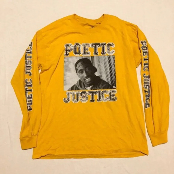 Tupac Shakur Poetic Justice Longsleeve Tshirt  size Medium - Picture 1 of 16